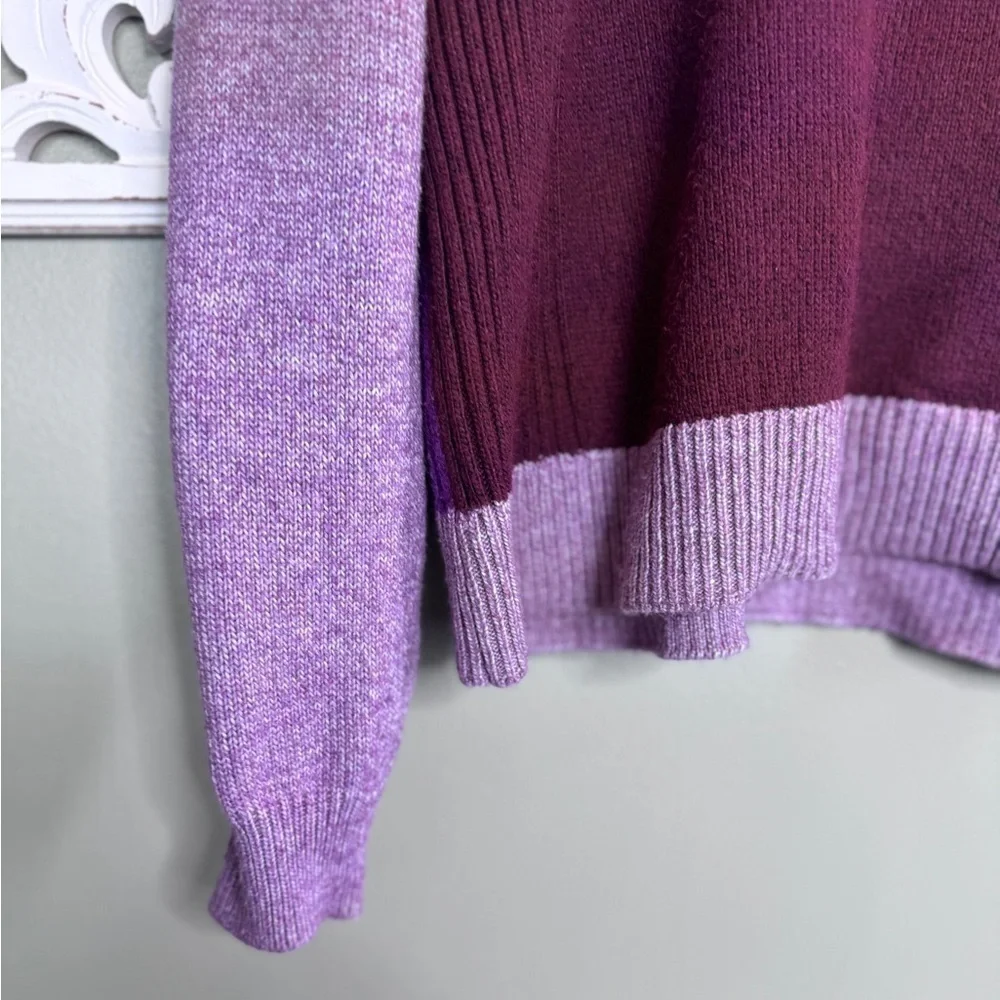 Lane Bryant Colorblock Purples Sweater Pullover Crewneck 18/20